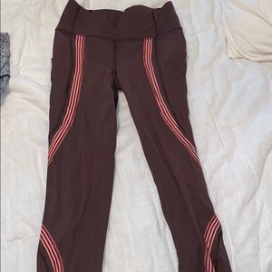 Size 6 maroon lulu lemon leggings